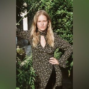 Zara Maxi Paisley Fringe Dress - Large